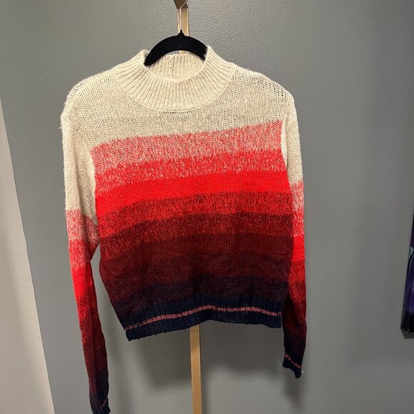 New America Eagle Ombré Stripe Mock Neck Sweater Size M - Picture 2 of 4